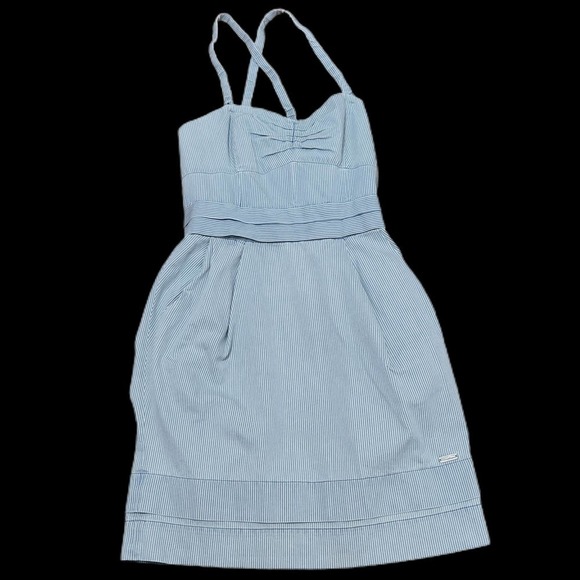 Wilfred Dresses & Skirts - Aritizia Wilfred Green & White Stripe Mini Dress Halter Junior's Size 0